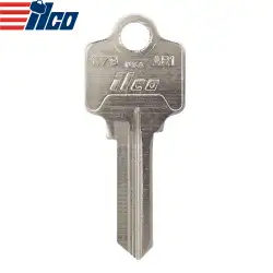 ILCO AR1 1179 5-Pin Metal Head Arrow Key Blank Nickel Plated Finish