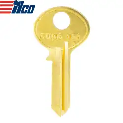 ILCO CO1060 Metal Head Key Blank for Corbin Mailbox Brass Finish