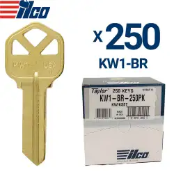 ILCO Brass Finish Key Blank KW1 Kwikset Pack of 250