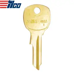 ILCO NA14 Metal key Blank for National Cabinet Locks Brass Finish