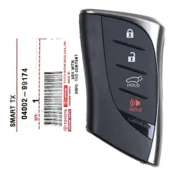 Lexus OEM Smart Remote Key 04002-99174 HYQ14FLC 4 Button (Service Bag) Replaces Multiple Part Numbers