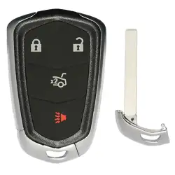 Smart Remote Shell For Cadillac ATS, CTS, XTS HU100 4 Buttons With Emergency Key