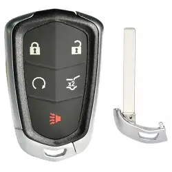 Smart Remote Shell For Cadillac HU100 5 Buttons With Emergency Key