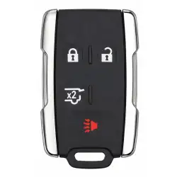 Keyless Entry Remote Key Shell For GMC, Chevrolet 4 Button With Hatch M3N-32337100 Silver