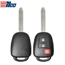 ILCO Remote Head Key Shell for 2013-2019 Toyota 3 Button SHELL-TOY-RKH3B1