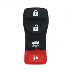 Rubber Key Fob Shell For Nissan 4 Button