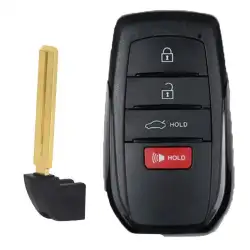 Smart Remote Key Shell for Toyota 4 Button Sedan With Emergency Key