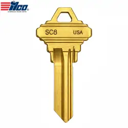ILCO SC8-BR Schlage Key Blank – Brass, 5-Pin