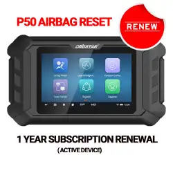 OBDSTAR P50 Intelligent Airbag Reset Equipment Tool Subscription Update for 1 Year (Active Device)