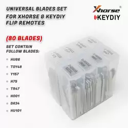 Universal Blades Set for Xhorse & Keydiy Flip Remotes (80 Blades) - SET 1