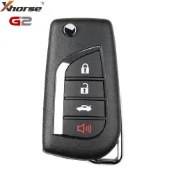 Xhorse Universal Wired Flip Remote Key 2nd Generation 4 Button Toyota Style XKTO12EN (New Version of XKTO10EN)