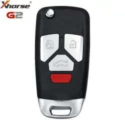 Xhorse Universal Wireless Flip Remote Key 2nd Generation Audi Style XNAU22EN 4 Button (New version of XNAU02EN)