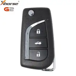 Xhorse Universal Wireless Flip Remote Key 2nd Generation Toyota Style 3 Buttons XNTO20EN (New Version of XNTO00EN)