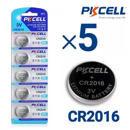 SET of 5 CR2016 3 Volt Lithium Coin Battety Cell