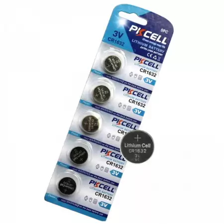 CR1632 PKCELL 3v Volt Lithium Coin Cell 5 Batteries for sale online 