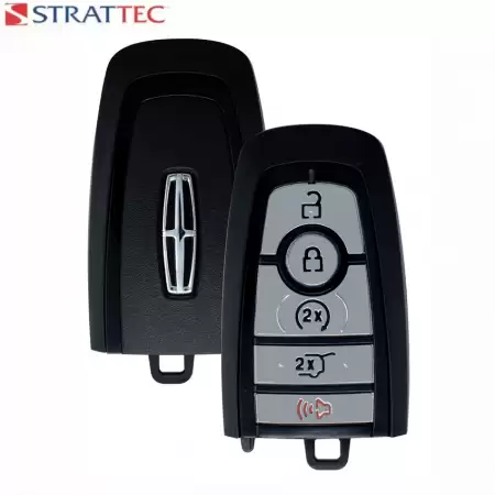 Ford & Lincoln 5-Button Aftermarket Smart Key with Remote Start and Trunk Release/High-Security Emergency Key (FORPSK-HS-5B-TRS-PDL)