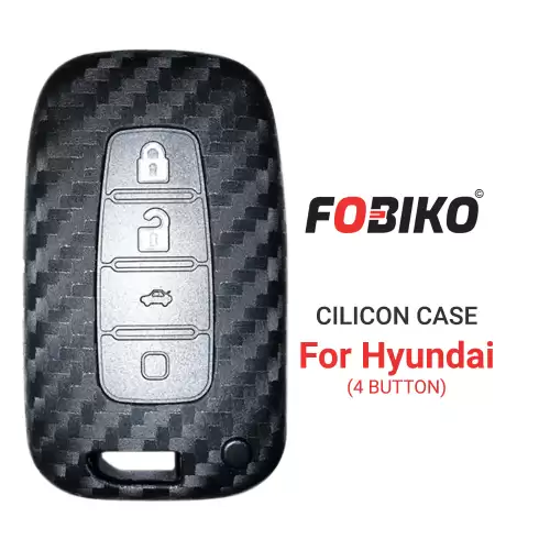4 Button Black Silicon Cover for Old Hyundai Kia Smart Remotes