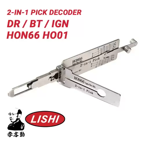 Original Lishi for Honda HON66 HO01 Pick Decoder Ignition Door Trunk