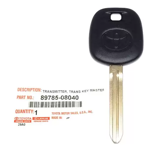 Toyota Genuine OEM Transmitter Sub Key 89785-08040