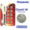 Panasonic 10-Count CR2032 Lithium Batteries, 3V Coin Cell (Blister Card)-0 thumb