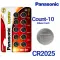 Panasonic 10-Count CR2025 Lithium Batteries, 3V Coin Cell (Blister Card)-0 thumb