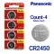 Panasonic 4-Count CR2450 Lithium Batteries, 3V Coin Cell (Blister Card)-0 thumb