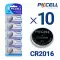 Bundle of 10 CR2016 3 Volt Lithium Coin Cell Battery, 5 Count / Blister card package-0 thumb