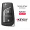 KEYDIY Flip Remote Toyota Style 3 Buttons With Panic B13-2+1 - CR-KDY-B13-2+1  p-3 thumb