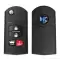 KEYDIY KD Universal Flip Remote Mazda Style B14-3+1 4 Buttons With Panic  for KD900 Plus KD-X2 KD mini remote maker  thumb