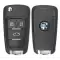 KEYDIY KD Universal Flip Remote Chevrolet Style B18 4 Buttons With Panic for KD900 Plus KD-X2 KD mini remote maker  thumb