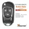 Xhorse Universal Wire Flip Remote Key Buick Style 4 Buttons with Trunk - Panic Button for VVDI Key Tool XKBU02EN thumb
