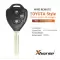 Xhorse Wire Remote Flat Left Triangle Toyota Style 3 Buttons XKTO03EN - CR-XHS-XKTO03EN  p-2 thumb