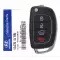 2013-2016 Hyundai Santa Fe Flip Remote Key 95430-4Z100 TQ8-RKE-3F04-0 thumb