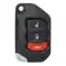 Jeep Wrangler Flip Remote Key 3B 68416782AB OHT1130261 3 Button thumb