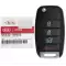 2014-2017 Kia Rio Flip Remote Key TQ8-RKE-3F05 95430-1W003-0 thumb