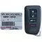 2016-2021 Lexus RX350 RX450L LX570 Smart Keyless Proximity Remote 89904-0E160 HYQ14FBB-0 thumb