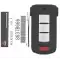 2017-2020 Mitsubishi Outlander PHEV Smart Remote Key 8637B666 OUC644M-KEY-N-0 thumb