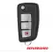 2014-2021 Nissan Flip Remote Key 3 Button 28268-4CB1B CWTWB1G767 (Refurbished)-0 thumb