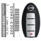 2007-2012 Nissan Sentra, Maxima Smart Keyless Remote Key 4 Button 285E3-EW82D CWTWBU735-0 thumb