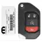 Jeep Wrangler, Jeep Gladiator Flip Remote Key 4 Buttons 68416784AB OHT1130261-0 thumb