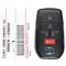 2021-2024 Toyota Sienna Smart Keyless Proximity Key 8990H-08020 8990H-08021 HYQ14FBX-0 thumb