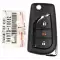 2020-2022 Toyota C-HR Flip Remote Key 89070-10082 MOZB3F2F2L 3 Button-0 thumb