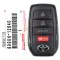 2025 Toyota Corolla Smart Remote Key 8990H-12640 HYQ14FLE 4 Button-0 thumb