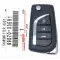 2018-2022 Toyota Corolla Camry Flip Remote Key 89070-33E91 HYQ12BFB-0 thumb