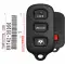 1998-2009 Toyota 4Runner Keyless Entry Remote Key 89742-35050 HYQ12BBX-0 thumb
