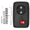 2012-2015 Toyota Prius Smart Remote Key 89904-47373 HYQ14ACX-0 thumb