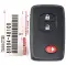 2008 -2011 Toyota Highlander, Rav4 Smart Keyless Prox Remote 3 Buttons 89904-48100 HYQ14AAB-0 thumb