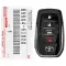 2016-2020 Toyota Mirai Smart Keyless Remote 89904-62020 HYQ14FBA-0 thumb