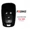 Silicon Cover for GM Flip Remote Key 4 Button Carbon Fiber Style Black-0 thumb