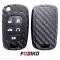 Protect your GM Flip Remote Key with our carbon fiber style black silicon cover Our 5 button cover provides protection from scratches and damage, while also adding a sleek and stylish look to your keychain. thumb
